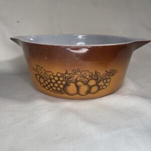 Vintage Pyrex Old Orchard Nesting Cinderella Mixing Bowl # 475B 2 & 1/2 Quarts